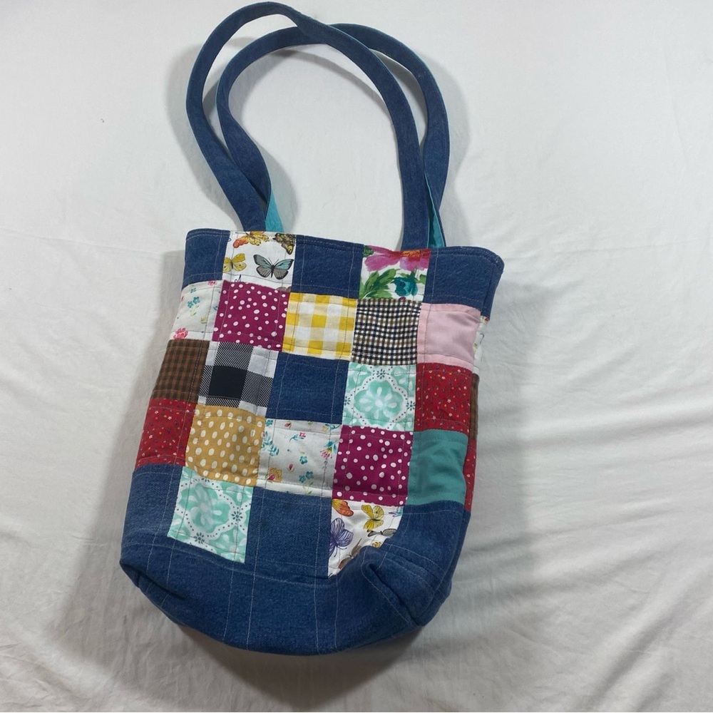 Wrangler Patchwork Bag Shoulder Bag Boho Denim Colorful Hobos Bag View 2